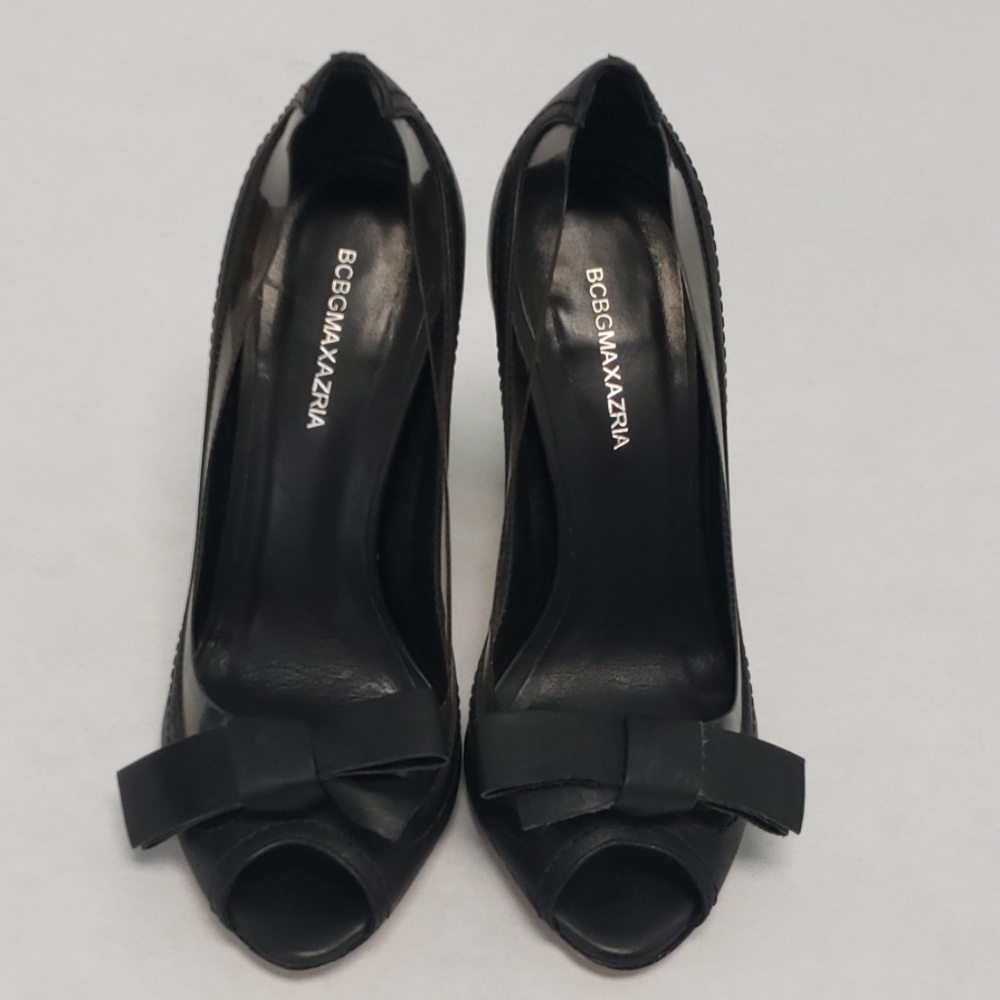 BCBGMAXAZRIA MA-INTRIGA2 Black/Clear Sz 5
